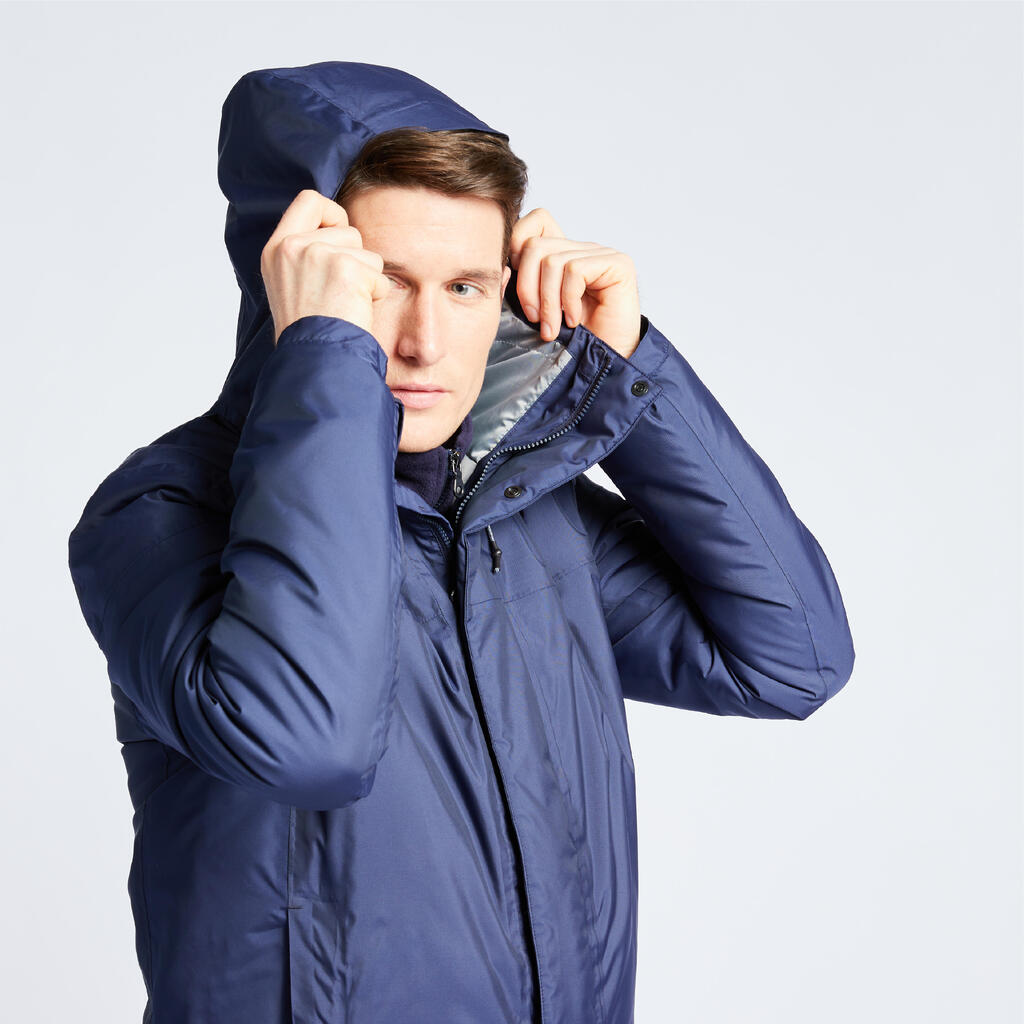 Men's waterproof sailing and rain jacket SAILING 100 Navy blue Beige